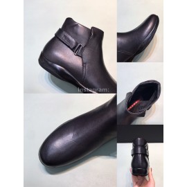 Prada Black Cowhide High Top Casual Shoes For Men 