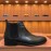 Prada Black Cowhide Short Boots For Men