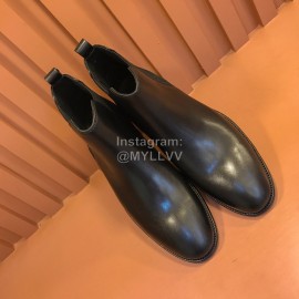 Prada Black Cowhide Short Boots For Men