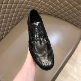 Prada Carved Cowhide Lace Up Casual Business Shoes For Men Gray