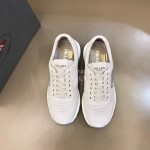 Prada Velvet Cowhide Thick Soled Sneakers For Men Gray