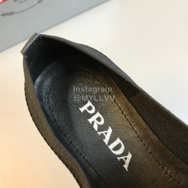 Prada Summer Breathable Knitted Casual Shoes For Men Black
