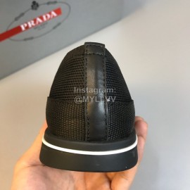 Prada Summer Breathable Knitted Casual Shoes For Men Black