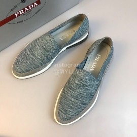Prada Summer Breathable Knitted Casual Shoes For Men Green