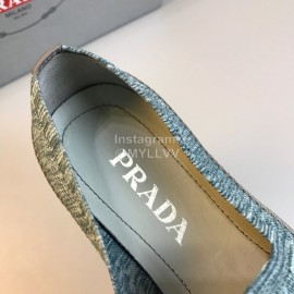 Prada Summer Breathable Knitted Casual Shoes For Men Green