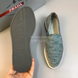Prada Summer Breathable Knitted Casual Shoes For Men Green