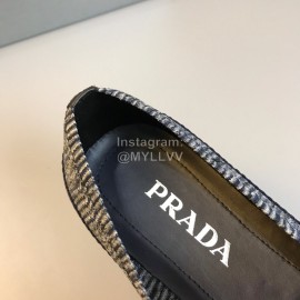 Prada Summer Breathable Knitted Casual Shoes For Men Gray
