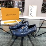 Prada Cowhide Casual Business Shoes For Men Blue