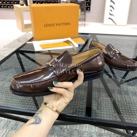 Prada Cowhide Casual Business Shoes For Men Brown