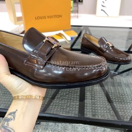 Prada Cowhide Casual Business Shoes For Men Brown