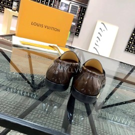 Prada Cowhide Casual Business Shoes For Men Brown