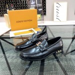 Prada Cowhide Casual Business Shoes For Men Black