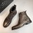 Prada Cowhide Lace Up Zipper Boots For Men Brown