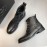 Prada Cowhide Lace Up Zipper Boots For Men Black