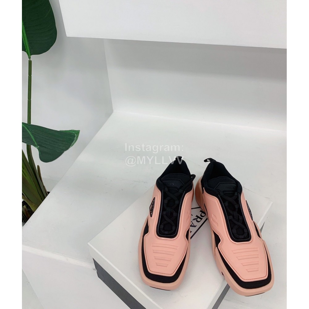 Prada Fashion Thick Soled Casual Shoes For Men And Women Pink