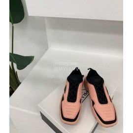Prada Fashion Thick Soled Casual Shoes For Men And Women Pink