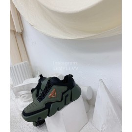 Prada Fashion Thick Soled Casual Shoes For Men And Women Green