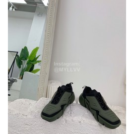 Prada Fashion Thick Soled Casual Shoes For Men And Women Green