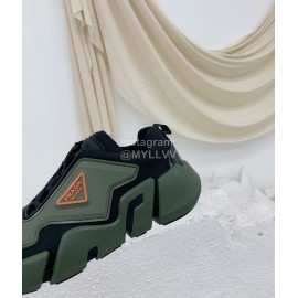 Prada Fashion Thick Soled Casual Shoes For Men And Women Green