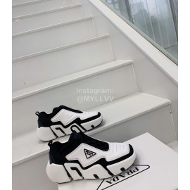 Prada Fashion Thick Soled Casual Shoes For Men And Women White