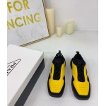 Prada Fashion Thick Soled Casual Shoes For Men And Women Yellow