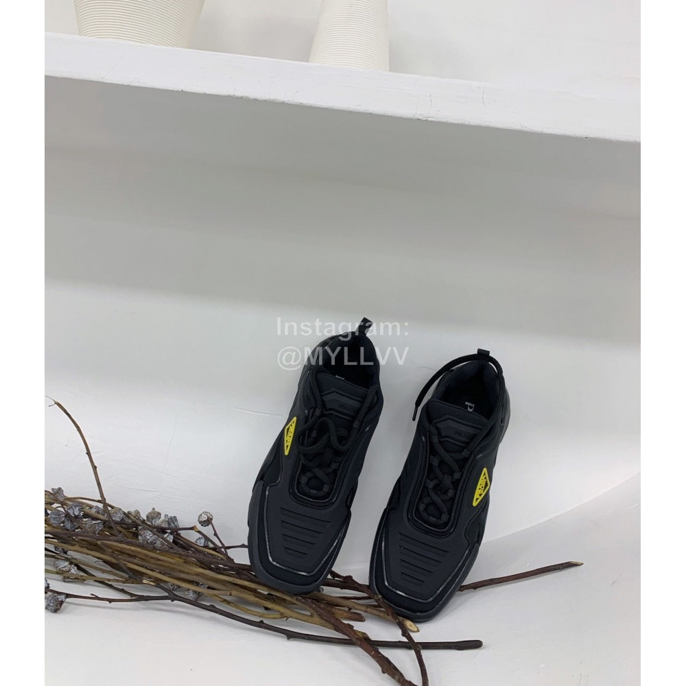 Prada Fashion Thick Soled Casual Shoes For Men And Women Black
