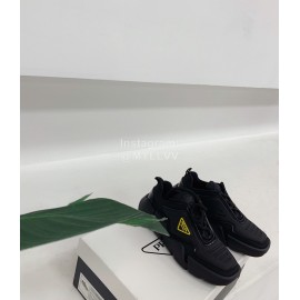 Prada Fashion Thick Soled Casual Shoes For Men And Women Black