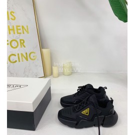 Prada Fashion Thick Soled Casual Shoes For Men And Women Black