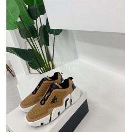 Prada Fashion Thick Soled Casual Shoes For Men And Women Brown