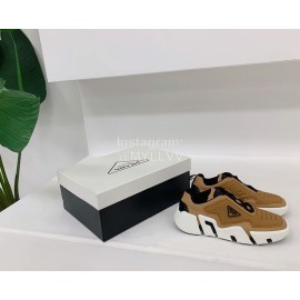 Prada Fashion Thick Soled Casual Shoes For Men And Women Brown