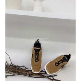 Prada Fashion Thick Soled Casual Shoes For Men And Women Brown
