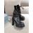 Prada Autumn Winter Black Thick Soles High Heel Boots For Women 