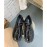 Prada Autumn Winter New Black Patent Leather Thick Soles Lace Up Shoes For Women 