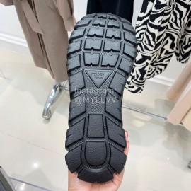 Prada New Thick Bottom Sneakers In Autumn And Winter For Women Black