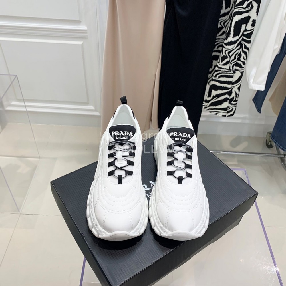 Prada New Thick Bottom Sneakers In Autumn And Winter For Women White