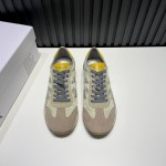 Premiata Vintage Leather Canvas Sneakers For Men