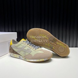 Premiata Vintage Leather Canvas Sneakers For Men