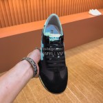 Premiata Vintage Cowhide Canvas Sneakers For Men Black