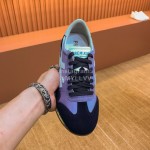 Premiata Vintage Cowhide Canvas Sneakers For Men Purple