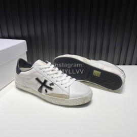 Premiata New Cowhide Canvas Sneakers For Men White