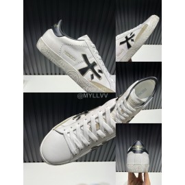 Premiata New Cowhide Canvas Sneakers For Men White