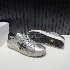 Premiata New Cowhide Canvas Sneakers For Men Silver