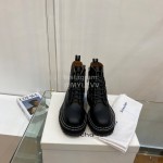 Proenza Schouler Autumn Winter New Leather Martin Boots For Women Black