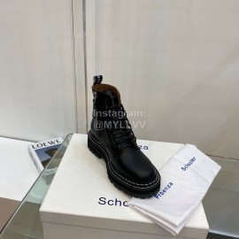 Proenza Schouler Autumn Winter New Leather Martin Boots For Women Black