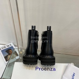 Proenza Schouler Autumn Winter New Leather Martin Boots For Women Black