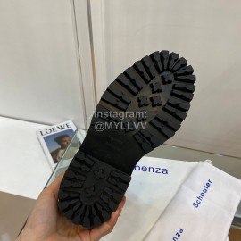 Proenza Schouler Autumn Winter New Leather Martin Boots For Women Black