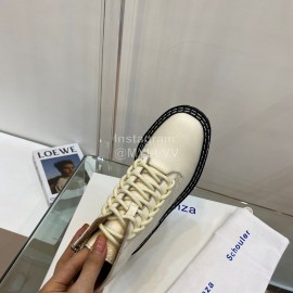 Proenza Schouler Autumn Winter New Leather Martin Boots For Women White