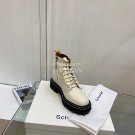 Proenza Schouler Autumn Winter New Leather Martin Boots For Women White