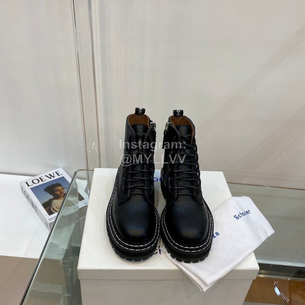 Proenza Schouler Autumn Winter New Leather Martin Boots For Women