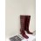 Proenza Schouler New Patent Leather Long Boots For Women Wine Red